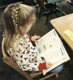 Girl with dictionary